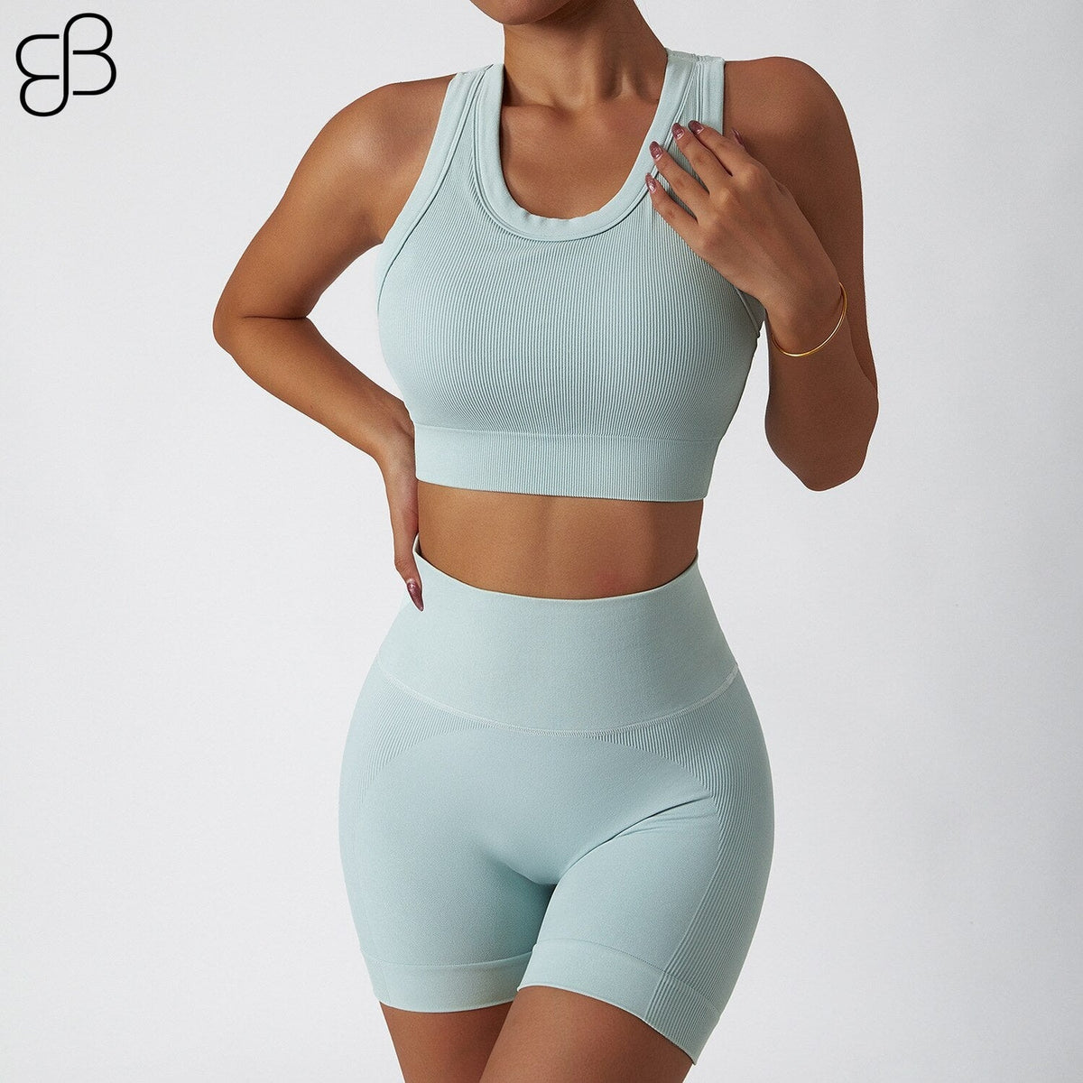 Sexy FitnSets Women Sports Sets Sport Suit Women 2 Piece Set Gym Clothes  Womens Clothing Sports Bra Active Wear Yoga Shorts X0629